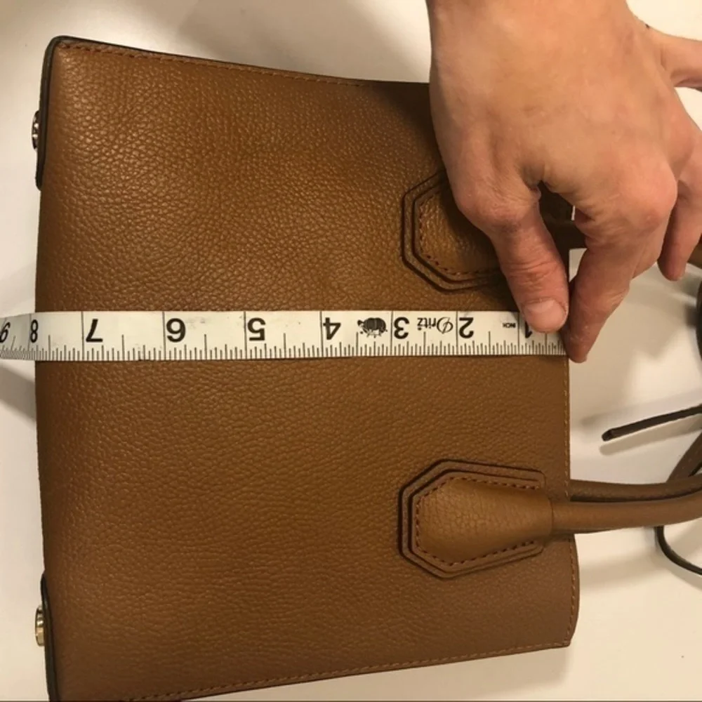 Michael Kors brown leather mini convertible bag